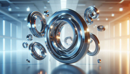 Abstract technological background. 3d rendering,  3d illustration.