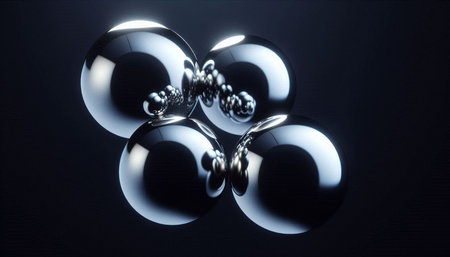 3d illustration of abstract geometric composition,digital artwork for creative graphic design.の写真素材