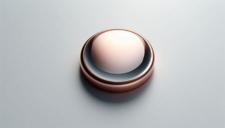 3d rendering of a ring on a white background with space for text