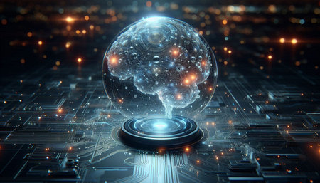 Circuit board and globe. 3D rendering, 3D illustration.