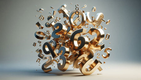 3d rendering of golden numbers 0, 9 and 0. High resolution image.