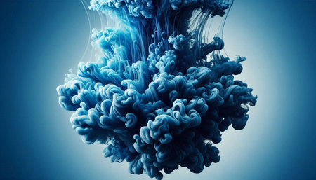 Colorful ink in water. 3d rendering, 3d illustration.