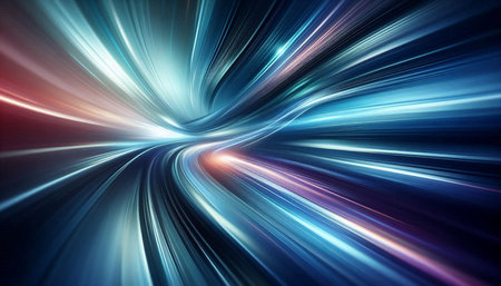 acceleration speed motion on the road, computer generated abstract backgroundの写真素材