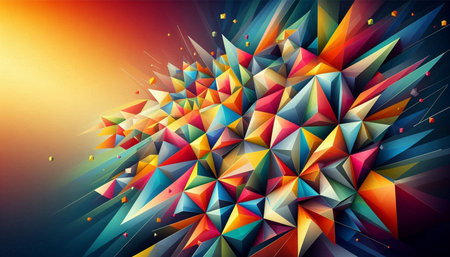Colorful abstract background with triangles. Vector illustration. Eps 10.