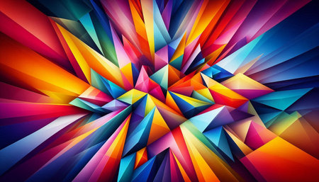 abstract background with multicolored triangles. vector eps10