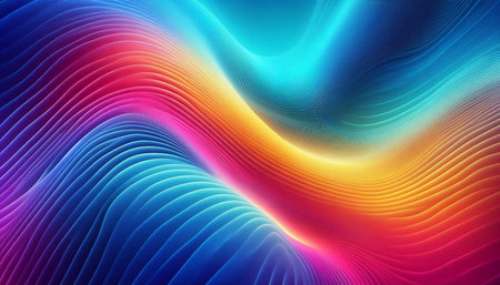 abstract background with smooth lines and waves in blue and pink colors