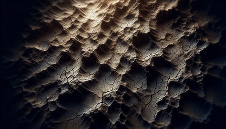 abstract background of cracked earth. 3d render illustration with depth of field
