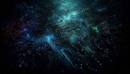 Circuit board background. Technology concept. 3d illustration, 3d render