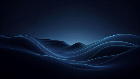 abstract blue background with some smooth lines in it (3d render)
