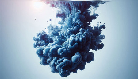 Splash of ink in water. Abstract background. 3d renderingの写真素材