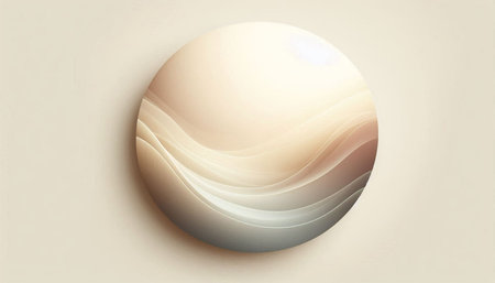 3d render, abstract background with smooth lines, waves and circles