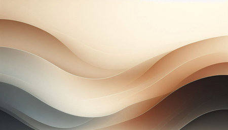 abstract background with smooth lines in beige and brown colors, vector illustration