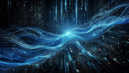 Futuristic technology wave background ready for presentation or use in web design