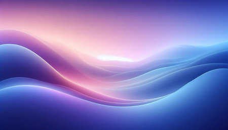 abstract background with smooth lines and waves in purple and blue colors