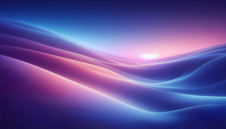 abstract background with smooth lines and waves, blue and pink colors
