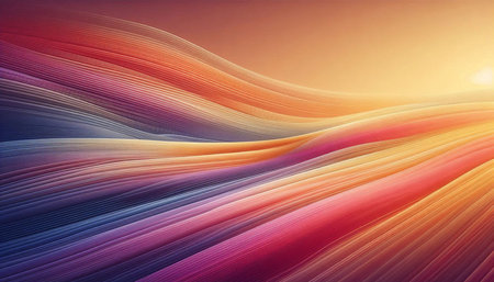 abstract background with smooth lines in blue, purple and pink colors