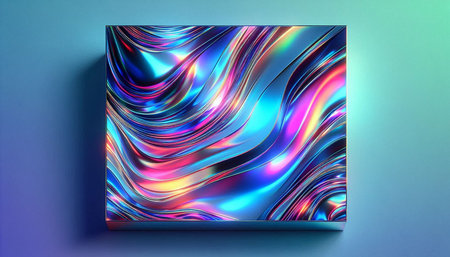 Abstract background of holographic foil. 3d rendering, 3d illustration.