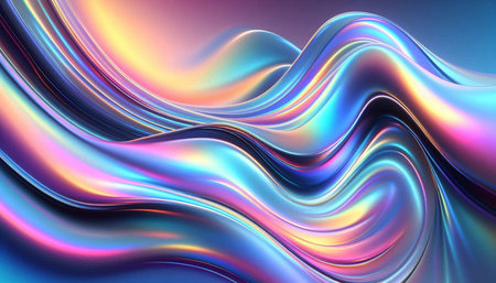 abstract background with smooth lines in blue, purple and pink colors