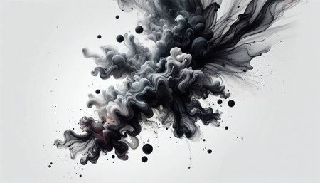 Black ink in water. Ink swirling in water. Ink swirling in water. Ink swirling in water