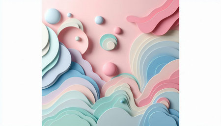 Paper cut abstract background. 3d rendering, 3d illustration.