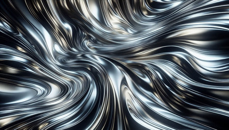 3d illustration of abstract metallic background with some smooth lines in itの写真素材
