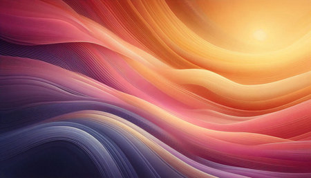 abstract background with smooth lines in pink, orange and purple colors