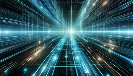 Abstract digital technology background. 3d rendering, 3d illustration.