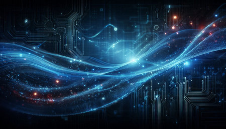 Abstract technology background. Circuit board. Hi-tech communication concept.