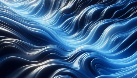 abstract blue background with smooth lines and waves, computer generated images