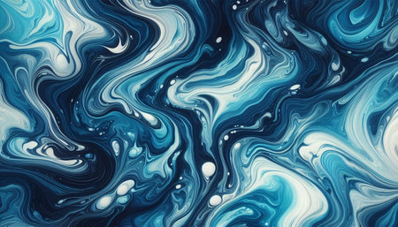 Marbled blue abstract background. Liquid marble pattern. Vector illustration.の写真素材