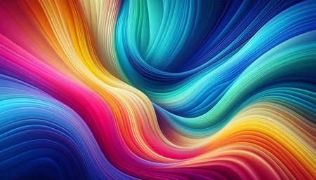 abstract colorful background with smooth lines in the form of waves.