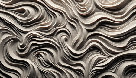 Abstract 3d rendering of wavy background. Computer digital drawing.の写真素材