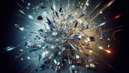 3d rendering of abstract geometric composition,digital artwork for creative graphic designの写真素材