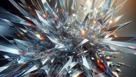 3d illustration of abstract geometric composition,digital art works. Computer generated graphics.の写真素材