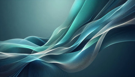 Abstract background, blue waved lines for brochure, website, flyer design.
