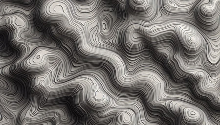 Abstract wavy background. Monochrome texture. Vector illustration.