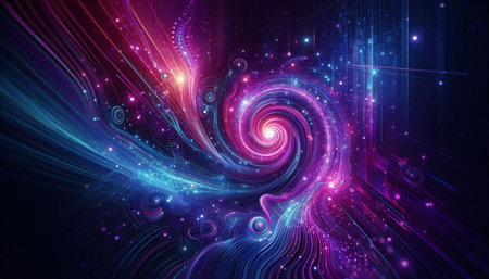 Futuristic technology background design with glowing lines, 3d rendering