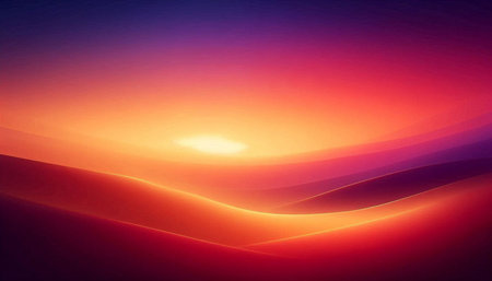 abstract background with smooth lines in purple and orange colors for design