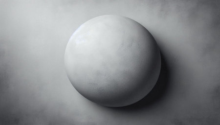 3d rendering of a white ball on a concrete background with shadow