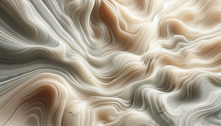 abstract background with smooth wavy lines in white and brown colors