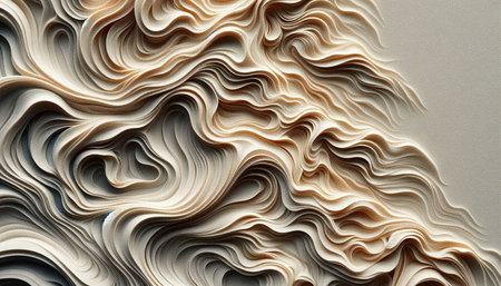 3d illustration of abstract fractal for creative design looks like waves