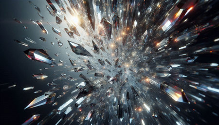 3d illustration of abstract geometric composition,digital artwork for creative graphic designの写真素材