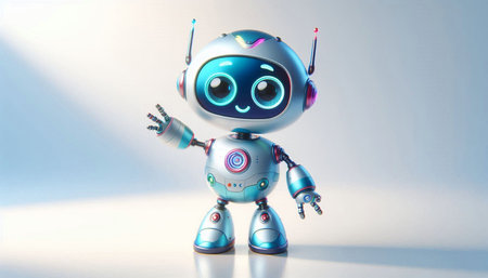 Cute robot. 3D illustration. 3D CG. High resolution.