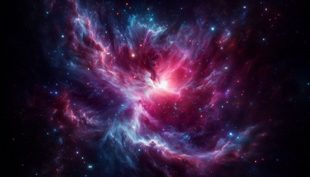 Galaxy and nebula in space. Elements of this image furnished by NASA