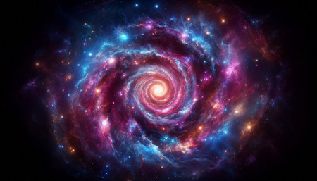 Galaxy in outer space, computer generated abstract background, 3D rendering