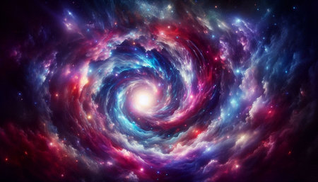 Nebula and stars in deep space, computer generated abstract background