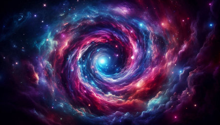 Nebula and stars in deep space, computer generated abstract background