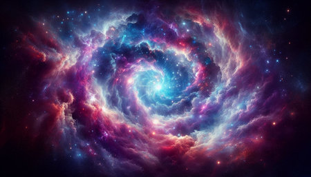 Galaxy and nebula. Abstract space background. 3D rendering
