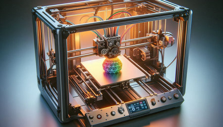 3D printer printing a 3d cube on a 3D printer