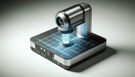 CCTV security camera on the smartphone screen. 3d illustration.